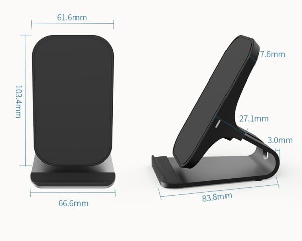Беспроводное зарядное устройство Qi с технологией Quick Charge 3.0 yrossecca.ru вид с боку Беспроводное зарядное устройство Qi с технологией Quick Charge 3.0 Вид с боку